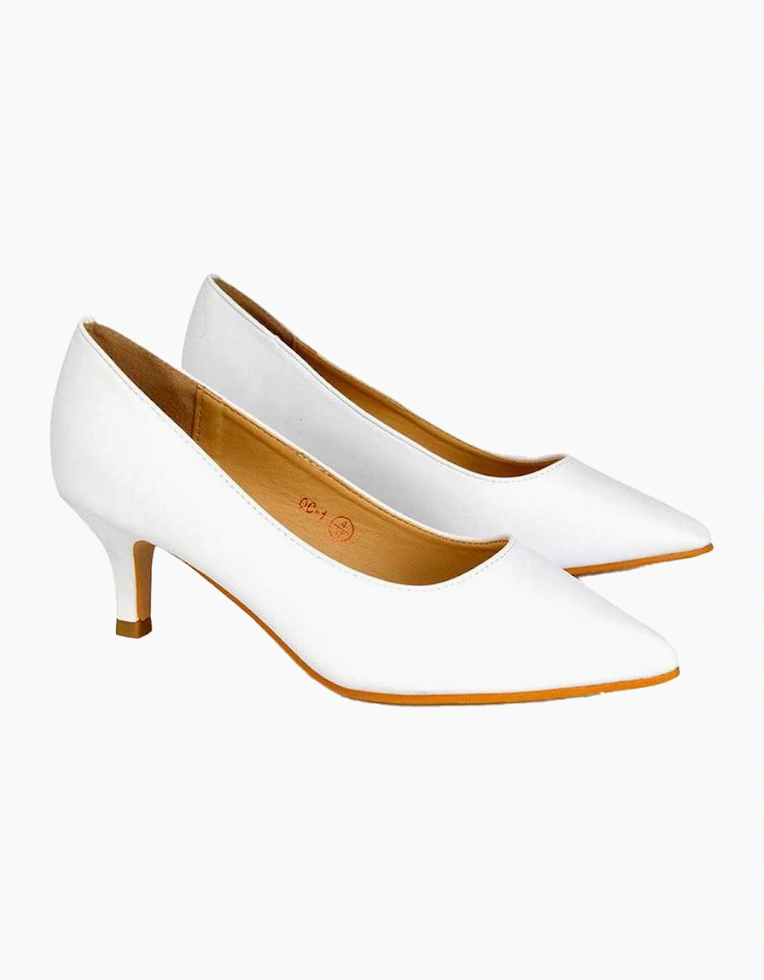 Womens/Ladies Gwyneth Pointed Mid Stiletto Kitten Court Shoes