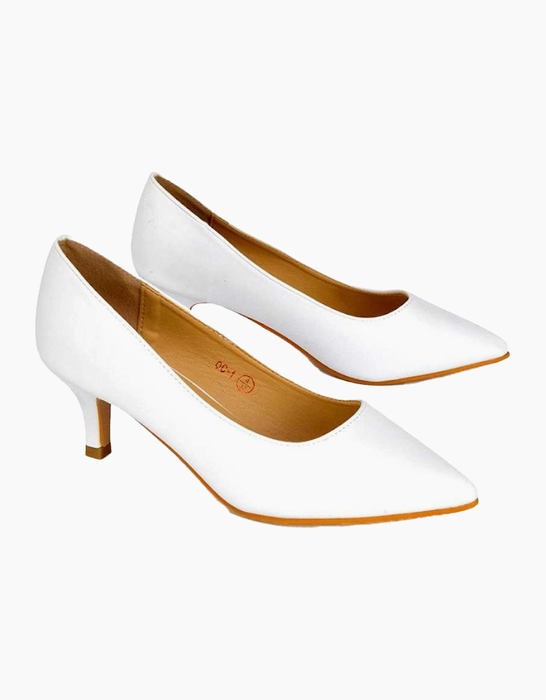 Womens/Ladies Gwyneth Pointed Mid Stiletto Kitten Court Shoes