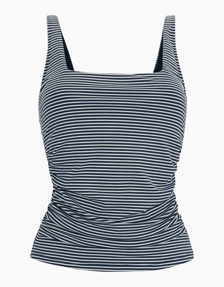 Womens/Ladies Loria Stripe Seersucker Tankini Top