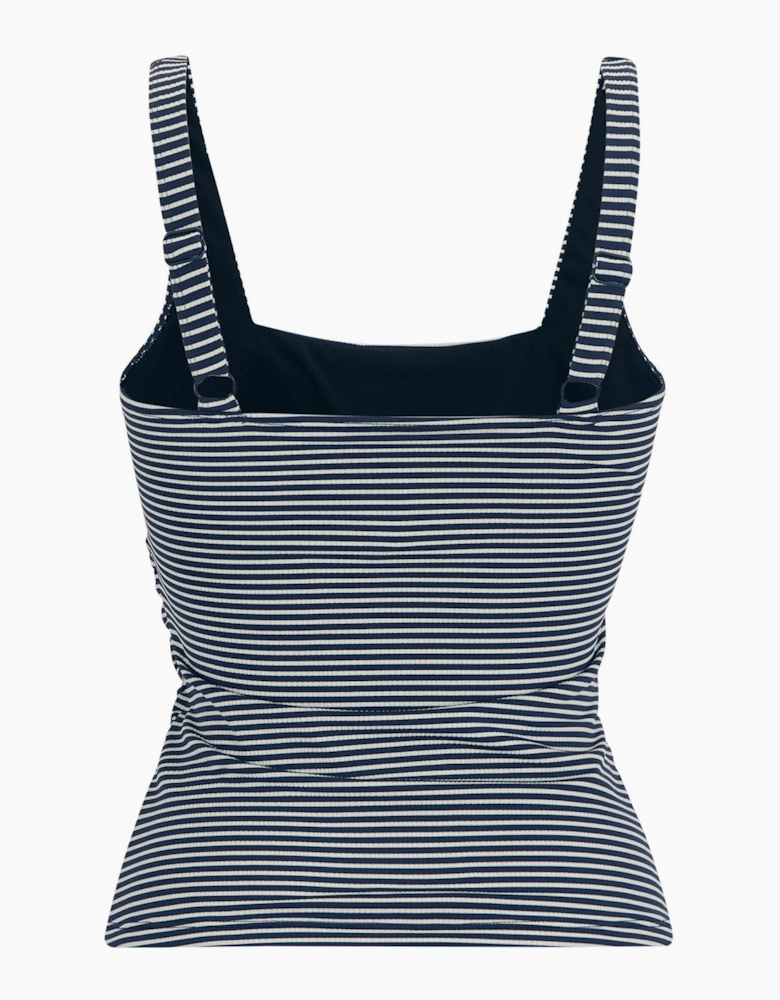 Womens/Ladies Loria Stripe Seersucker Tankini Top