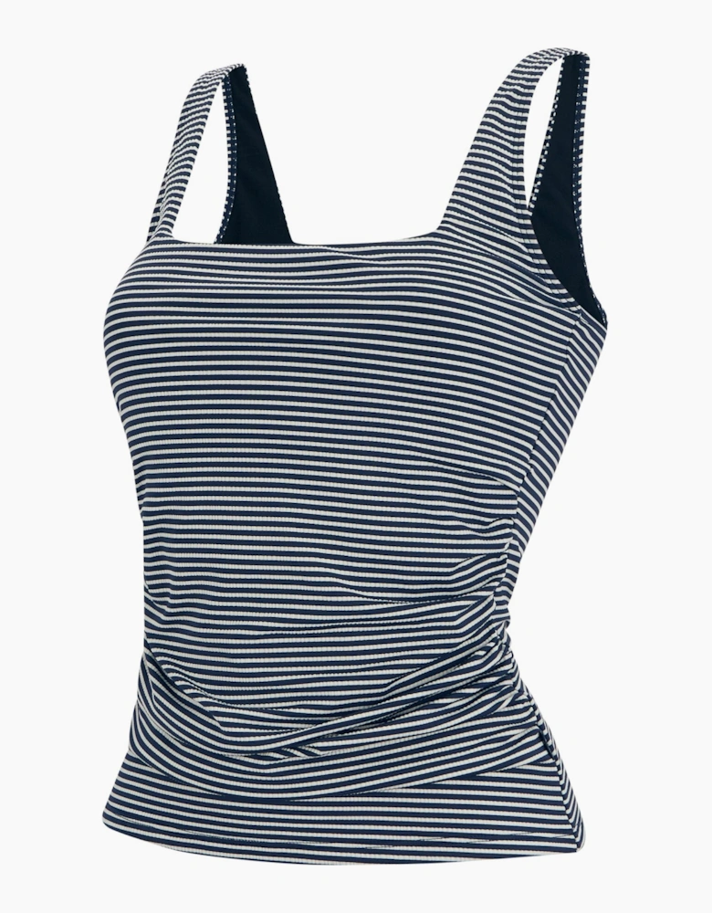 Womens/Ladies Loria Stripe Seersucker Tankini Top