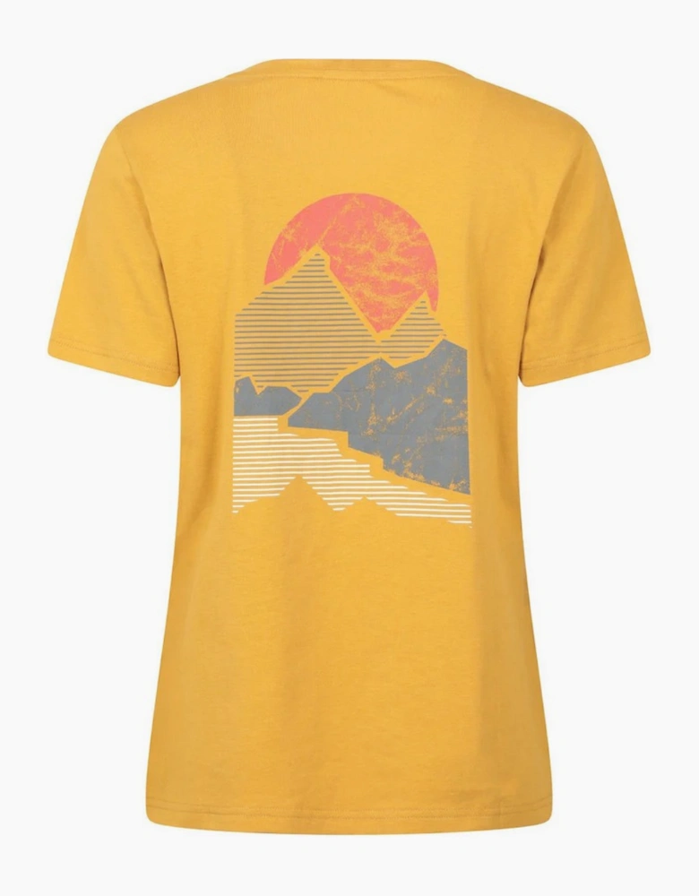 Womens/Ladies Sunset Back Print T-Shirt