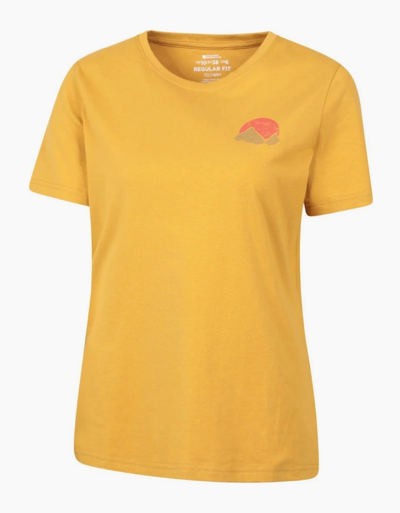 Womens/Ladies Sunset Back Print T-Shirt