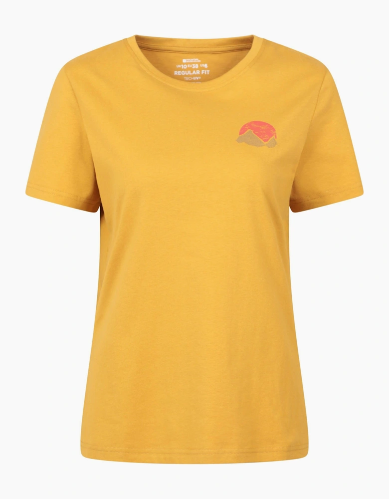 Womens/Ladies Sunset Back Print T-Shirt