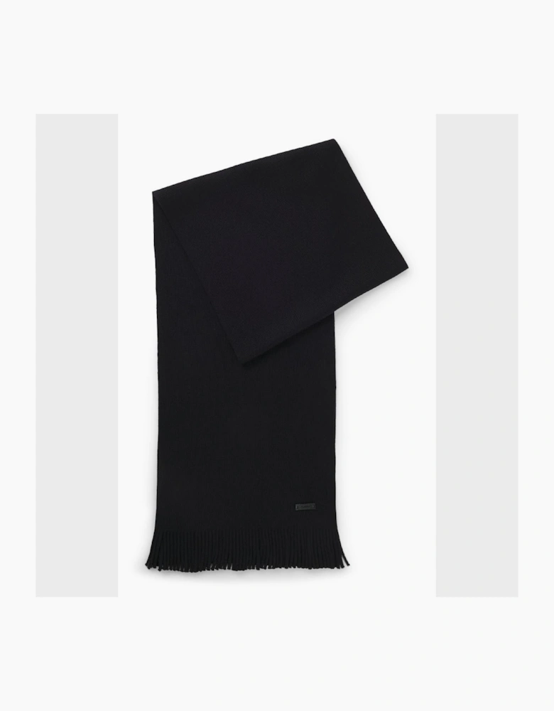 Albas Logo Plaque Scarf in Virgin Wool