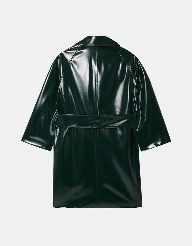 Tailored Collar Vinyl Trench Coat