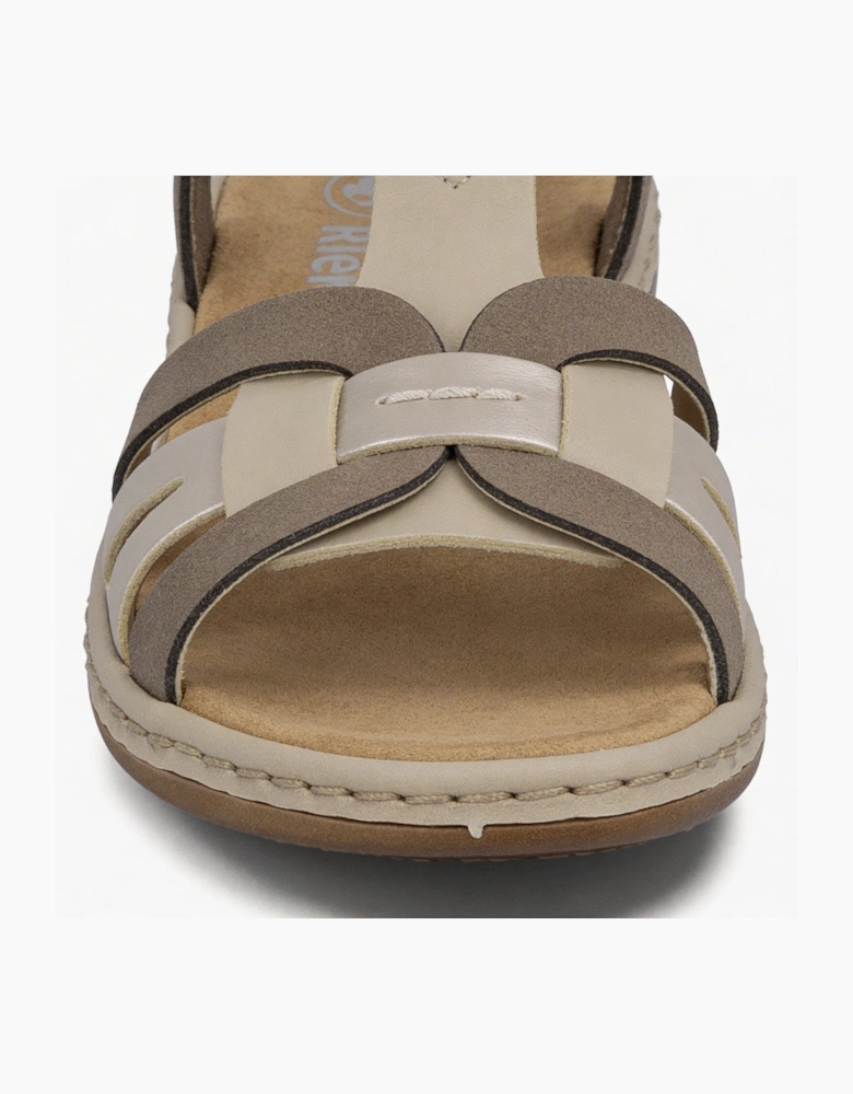 REGINA Womens Slingback Sandals Beige