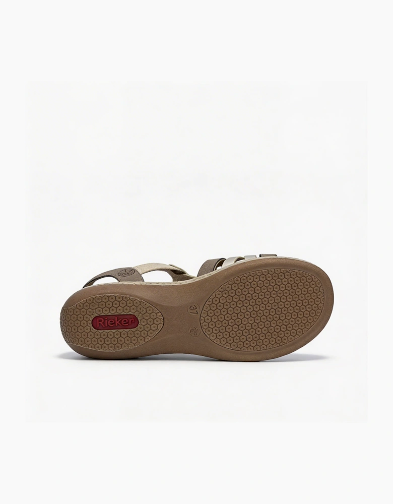 REGINA Womens Slingback Sandals Beige