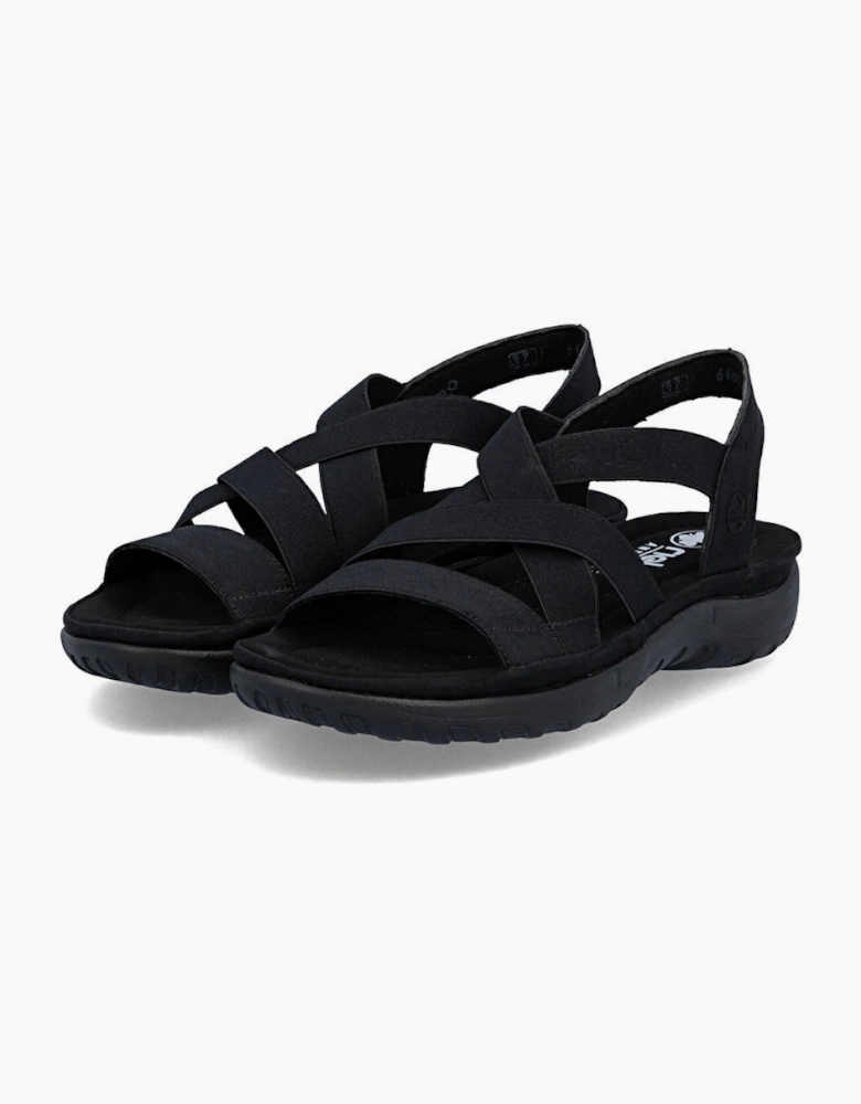 Rieker FRANJA Womens Comfort Sandals Black