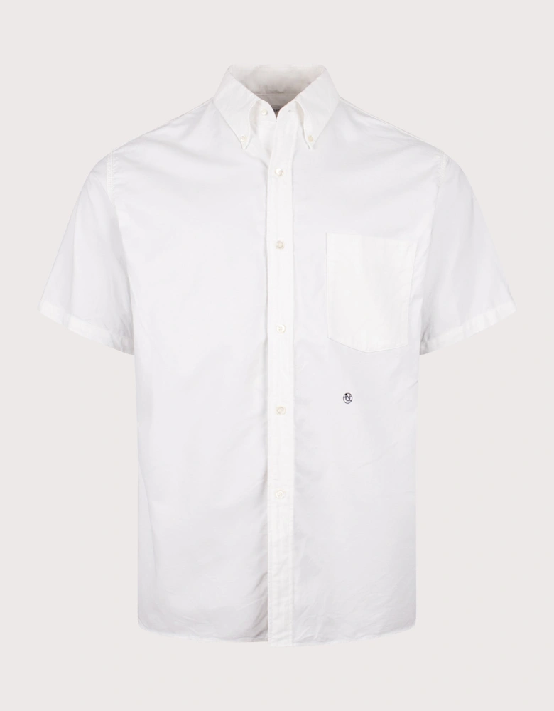 Relaxed fit Button Down Wind Short Sleeve Shirt