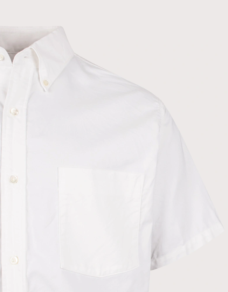 Relaxed fit Button Down Wind Short Sleeve Shirt