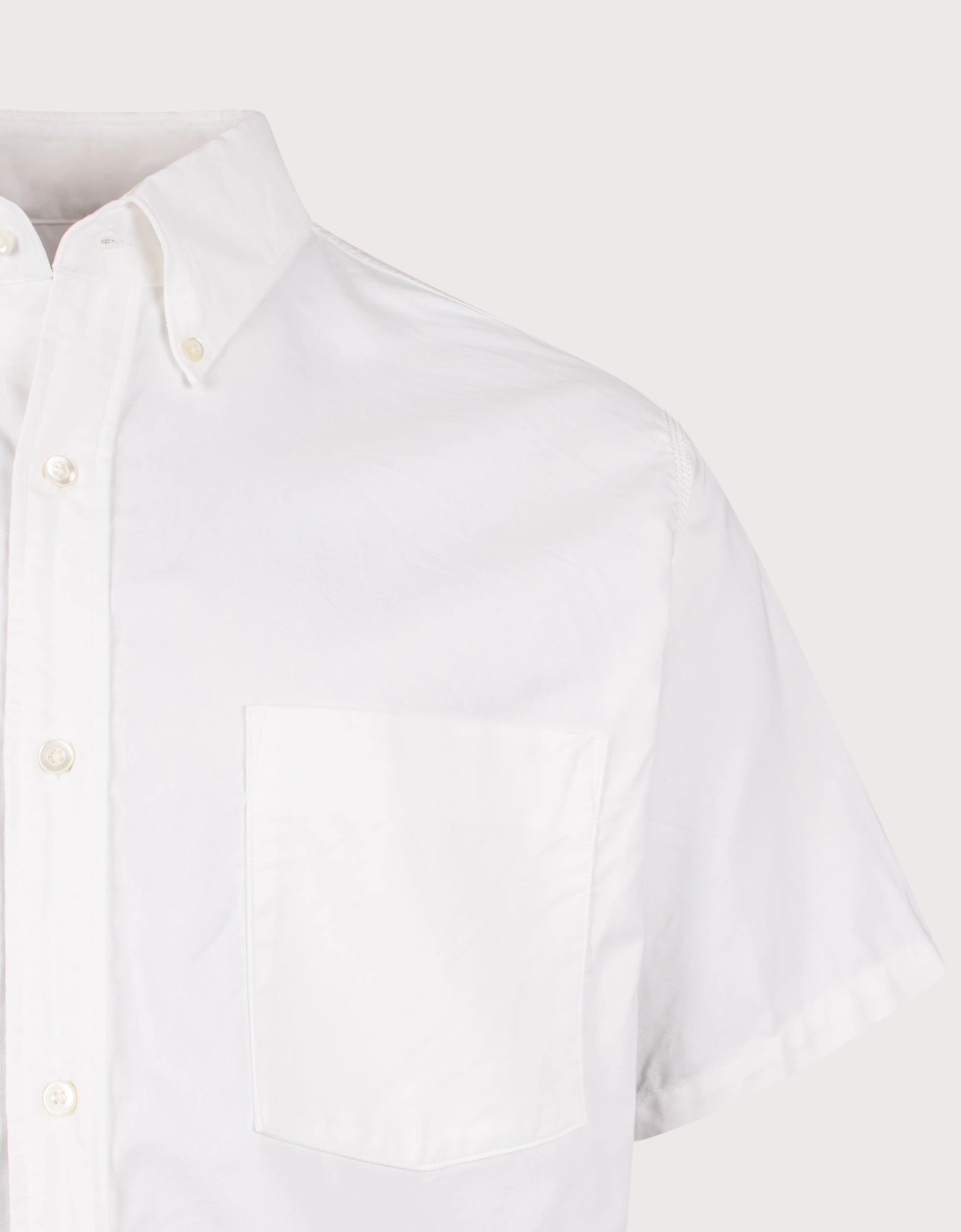 Relaxed fit Button Down Wind Short Sleeve Shirt