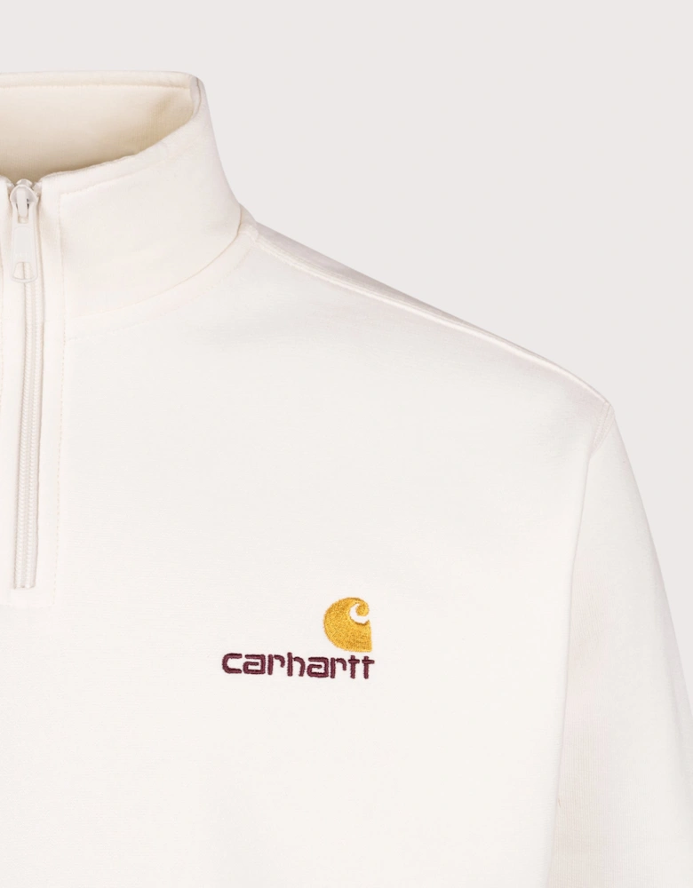 Relaxed Fit Quarter Zip American Script Sweatshirt