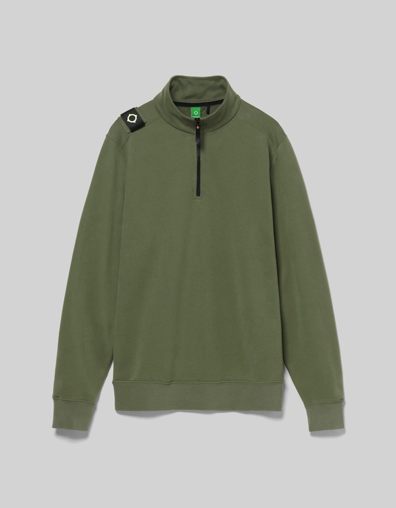 Mastrum Quarter-Zip Sweatshirt - Bronze Green