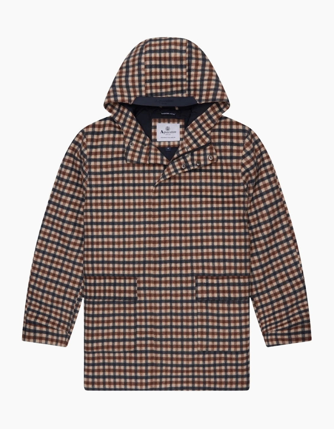 Active Wool Hooded Active Coat Club Check Jacket, 5 of 4