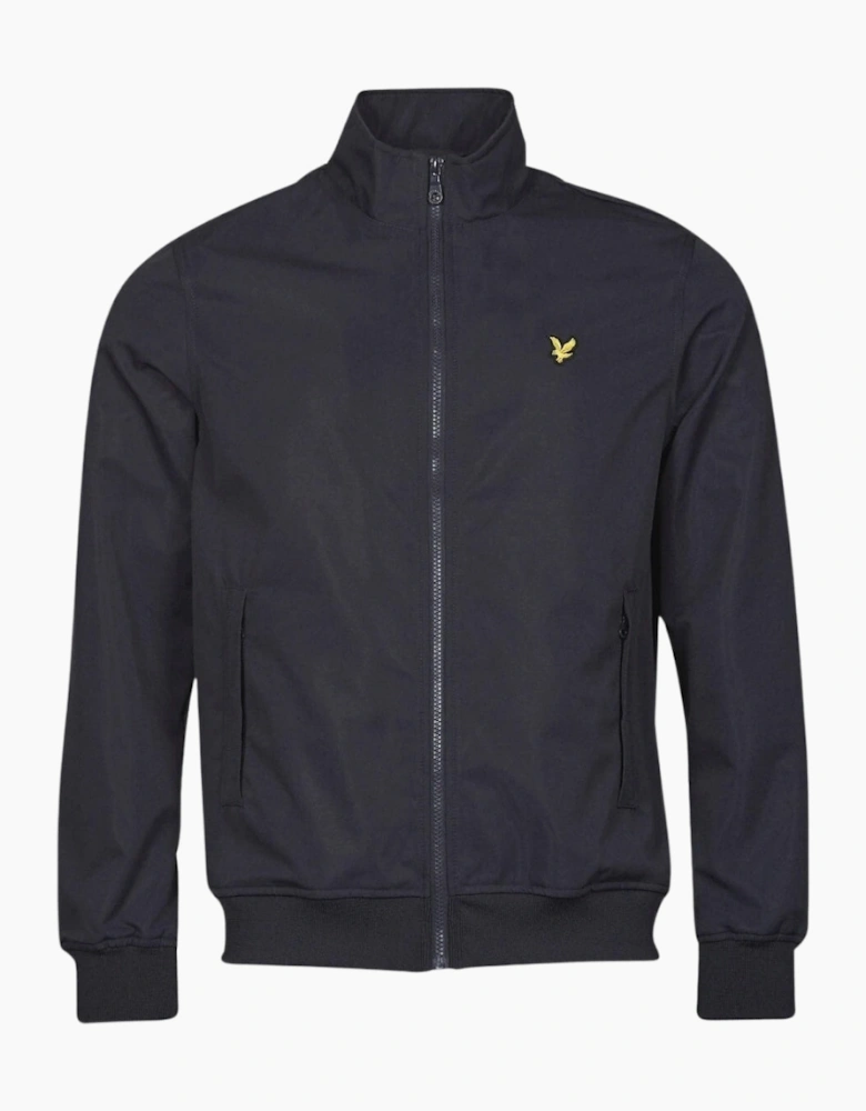 Lyle & Scott Navy Blue Mesh Backed Funnel Neck Jacket