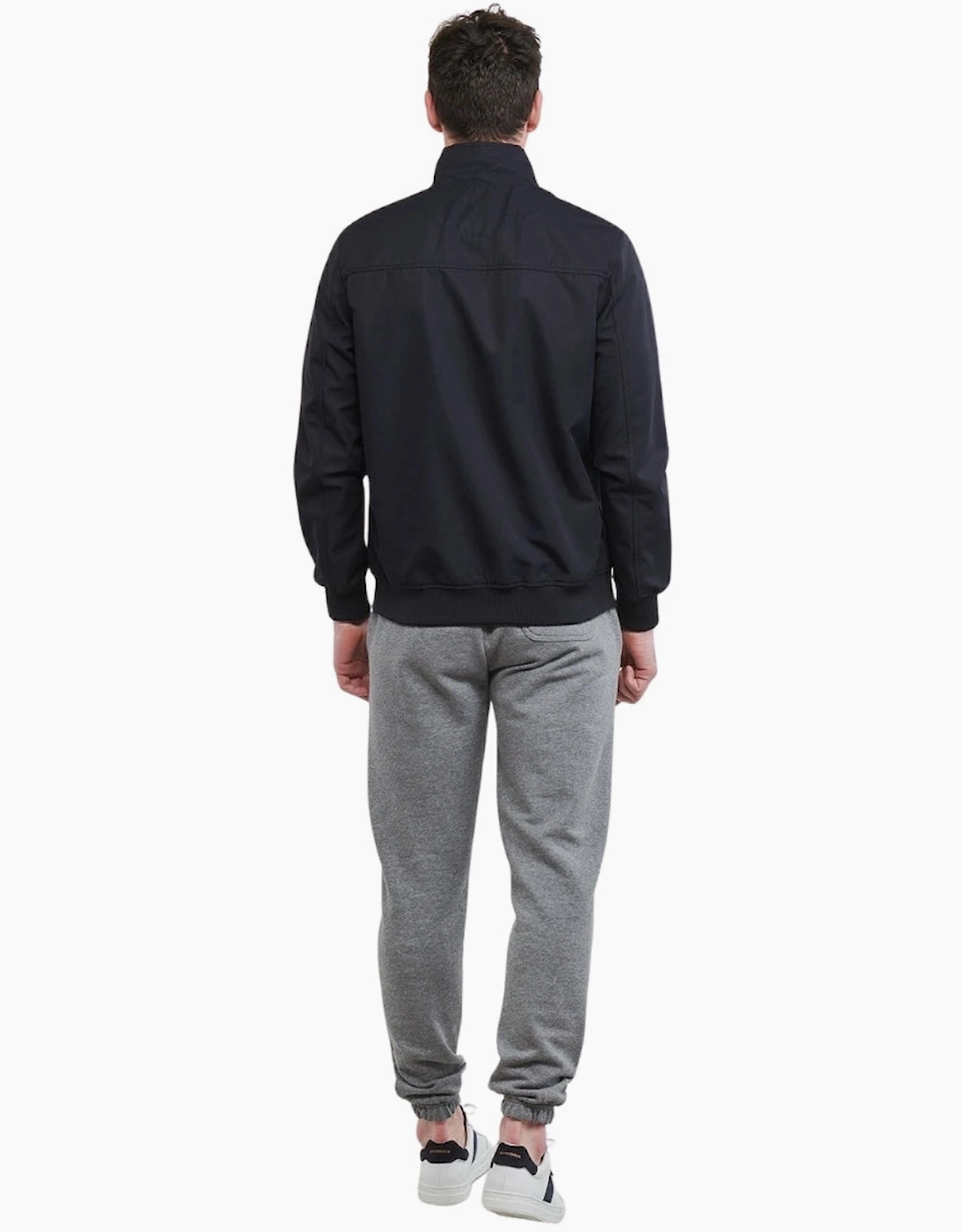 Lyle & Scott Navy Blue Mesh Backed Funnel Neck Jacket