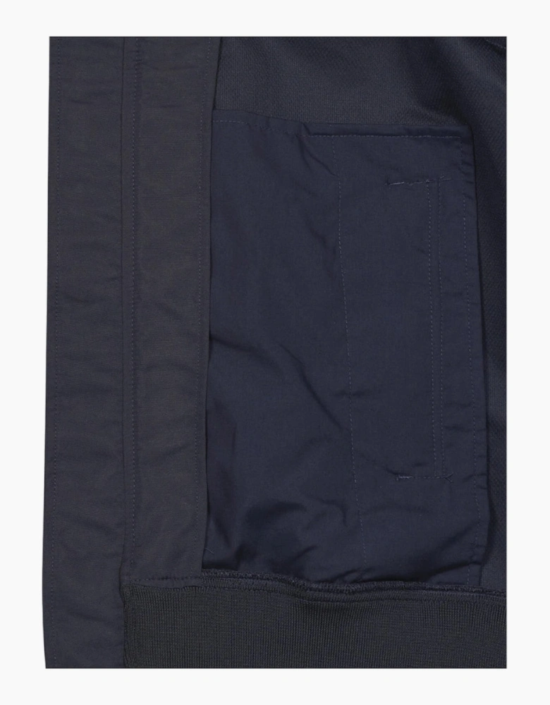 Lyle & Scott Navy Blue Mesh Backed Funnel Neck Jacket