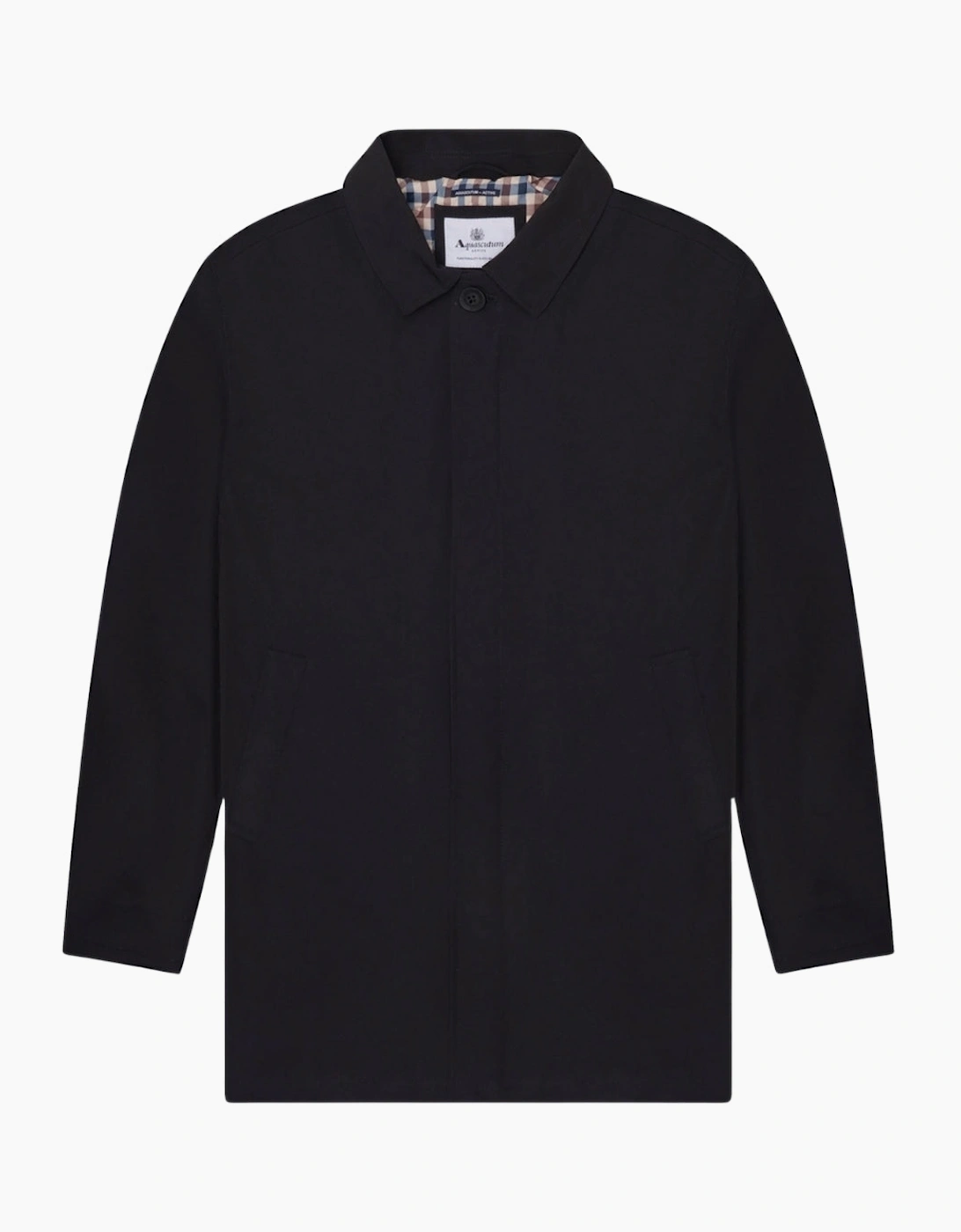 Aquascutum Men's Black Active Shell Active Mid Trench Jacket - Size: 42/Regular