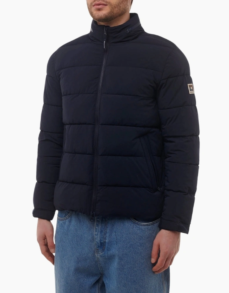 Active Sp Navy Blue Mockneck Puffer Jacket