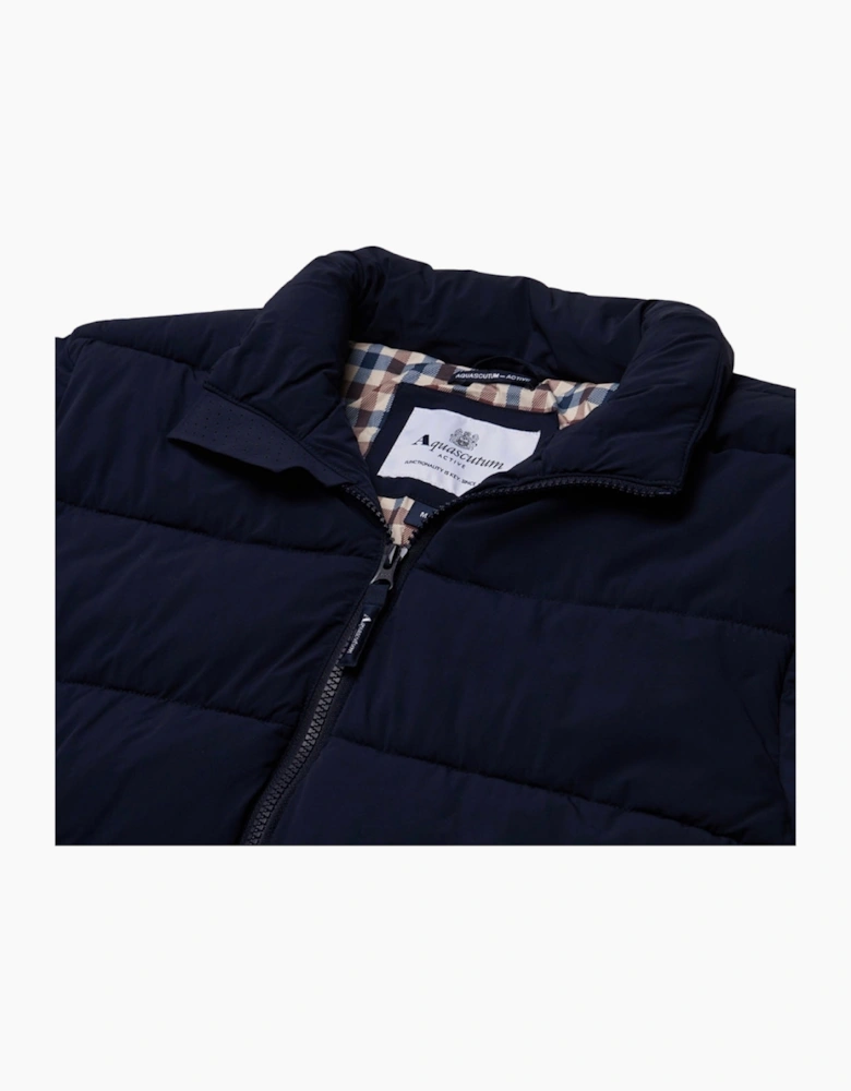 Active Sp Navy Blue Mockneck Puffer Jacket
