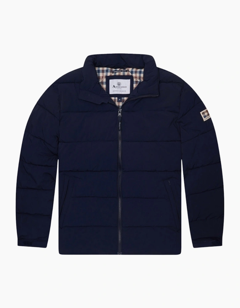 Active Sp Navy Blue Mockneck Puffer Jacket