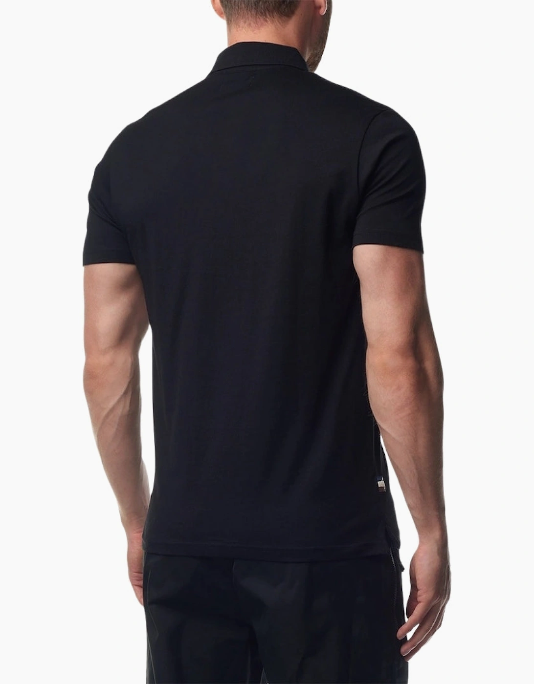 Active Beach Sailor Check Black Polo Shirt