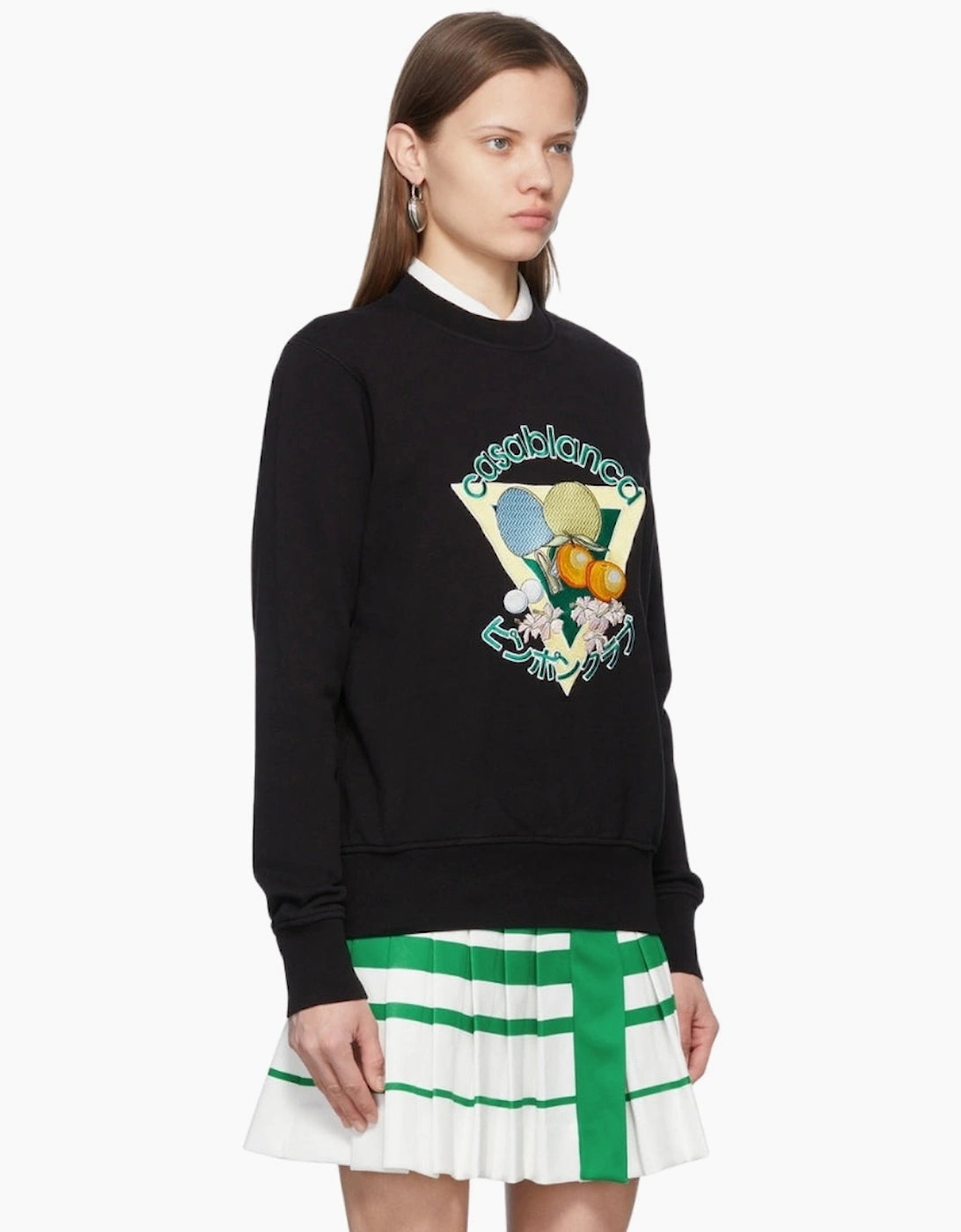 Embroidered Ping Pong Club Black Sweatshirts