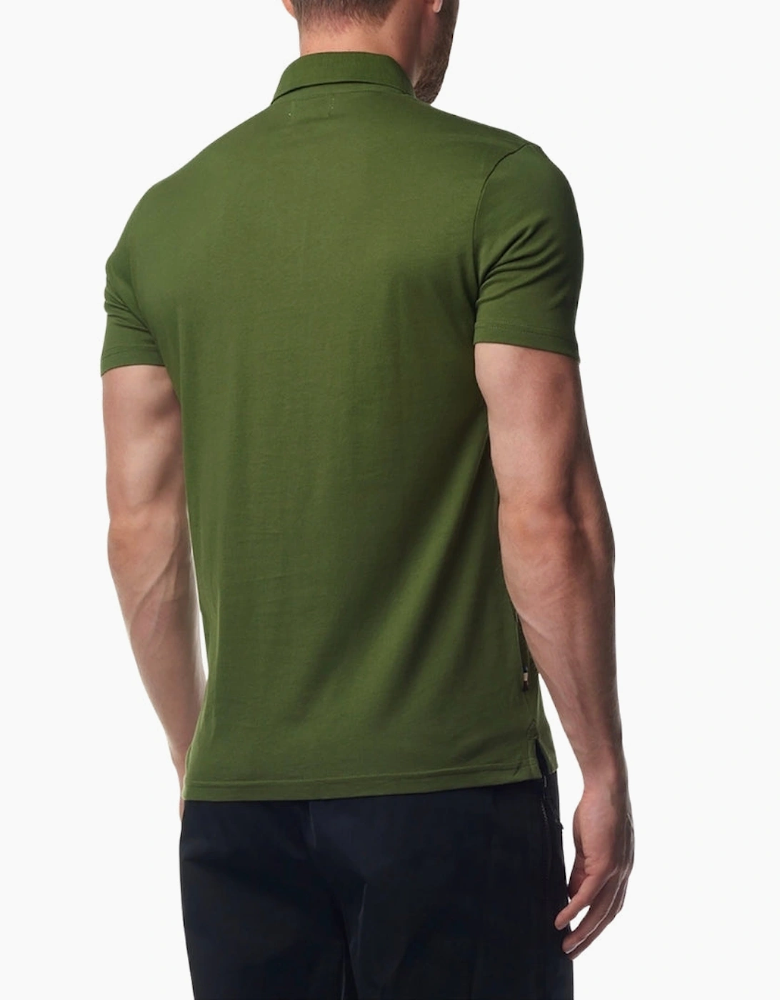 Active Beach Sailor Check Polo Army Green Polo Shirt