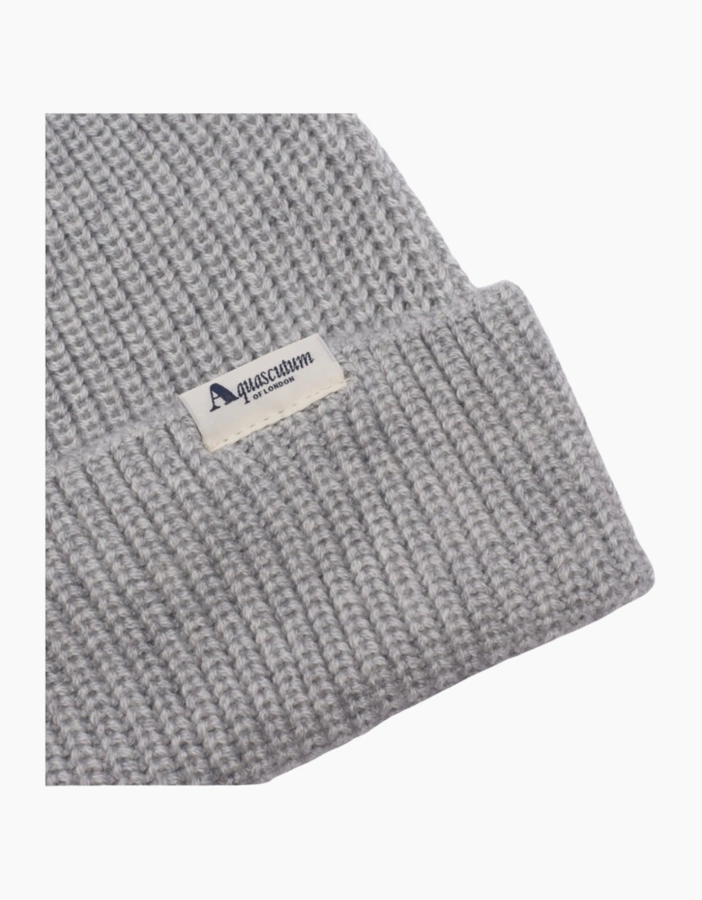 Active Logo Light Melange Grey Beanie Hat