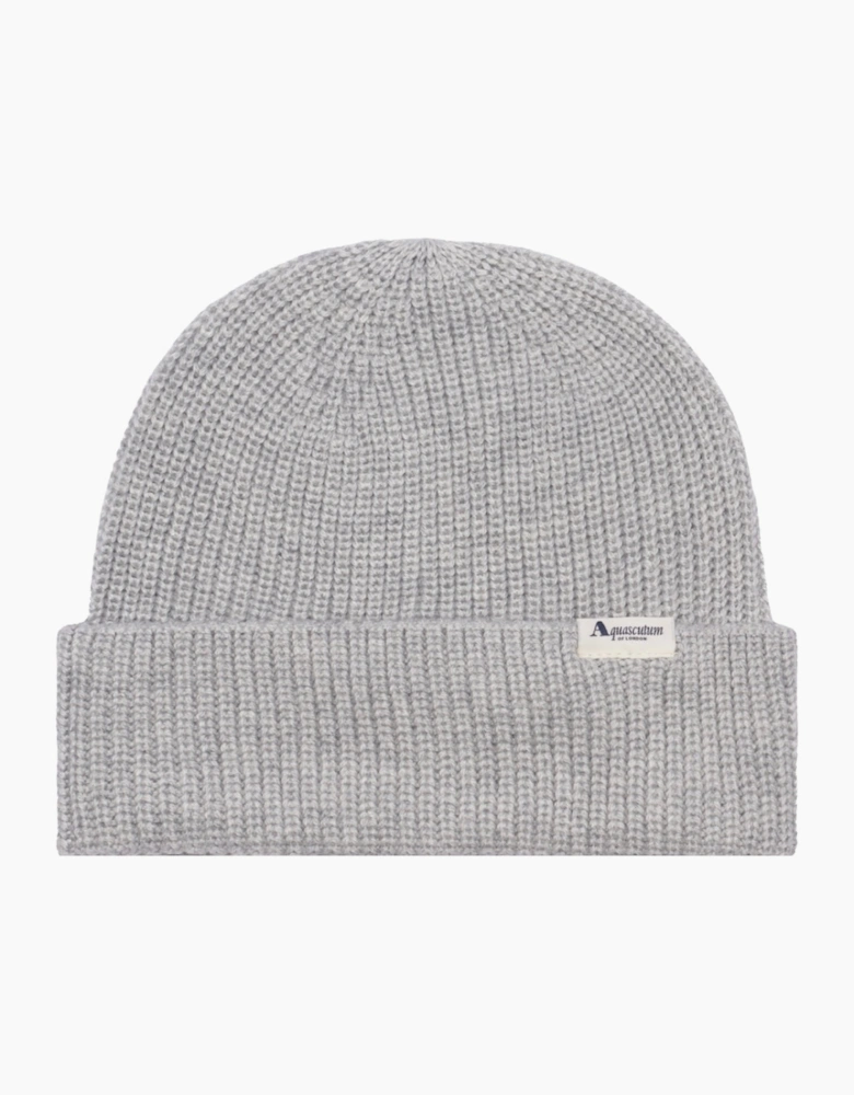 Active Logo Light Melange Grey Beanie Hat