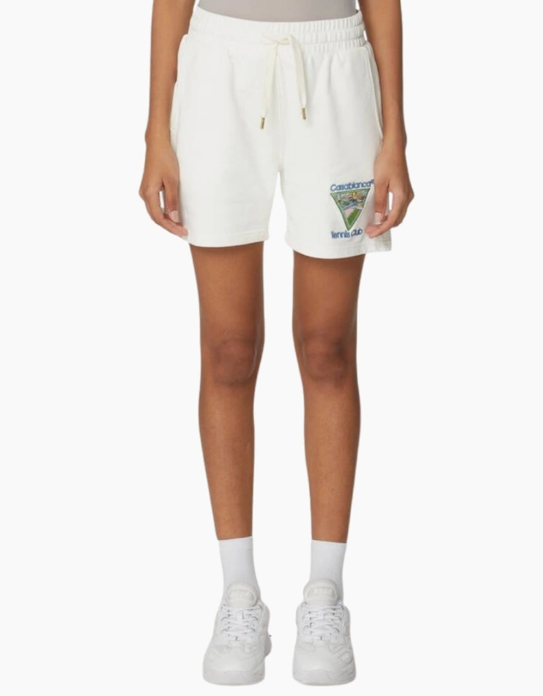 Embroidered Tennis Club Icon Off-White Shorts