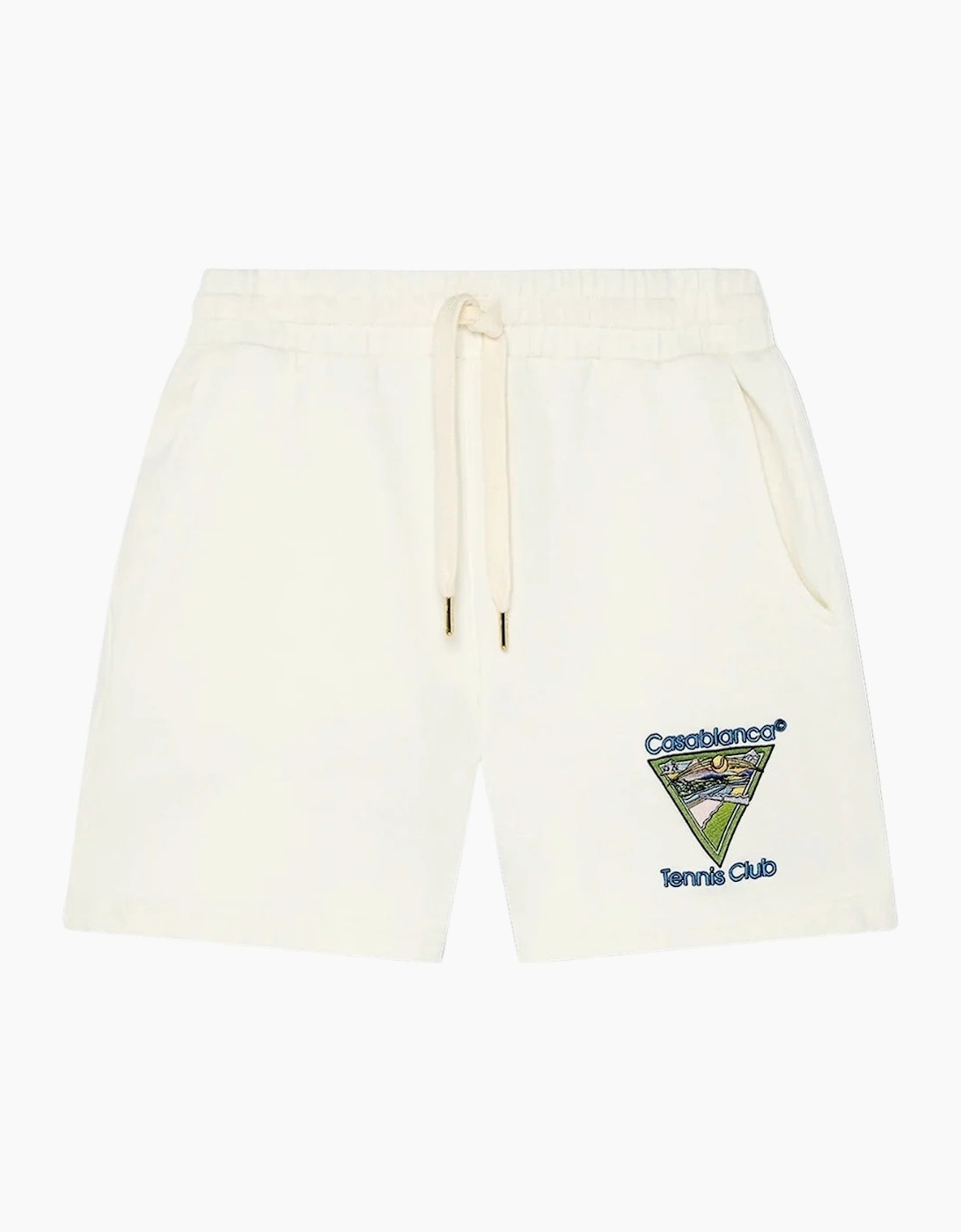 Casablanca Women's White Embroidered Tennis Club Icon Off- Shorts  10 S