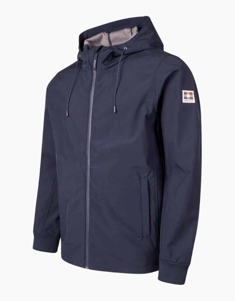 Active Navy Blue Shell Hybrid Hooded Jacket