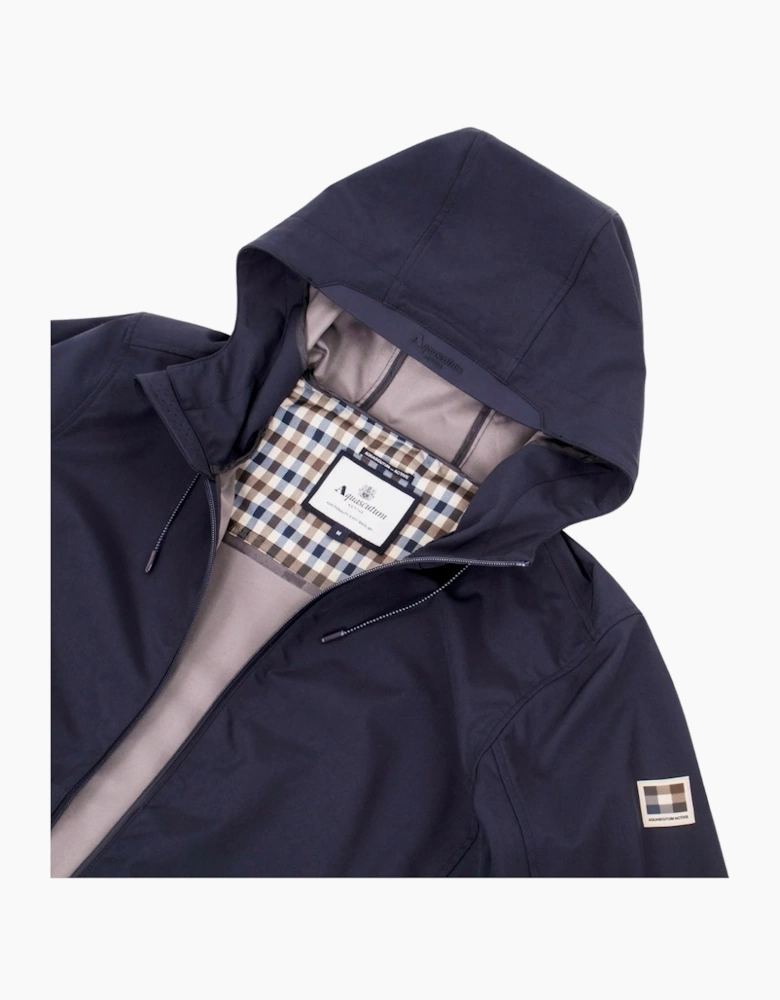 Active Navy Blue Shell Hybrid Hooded Jacket