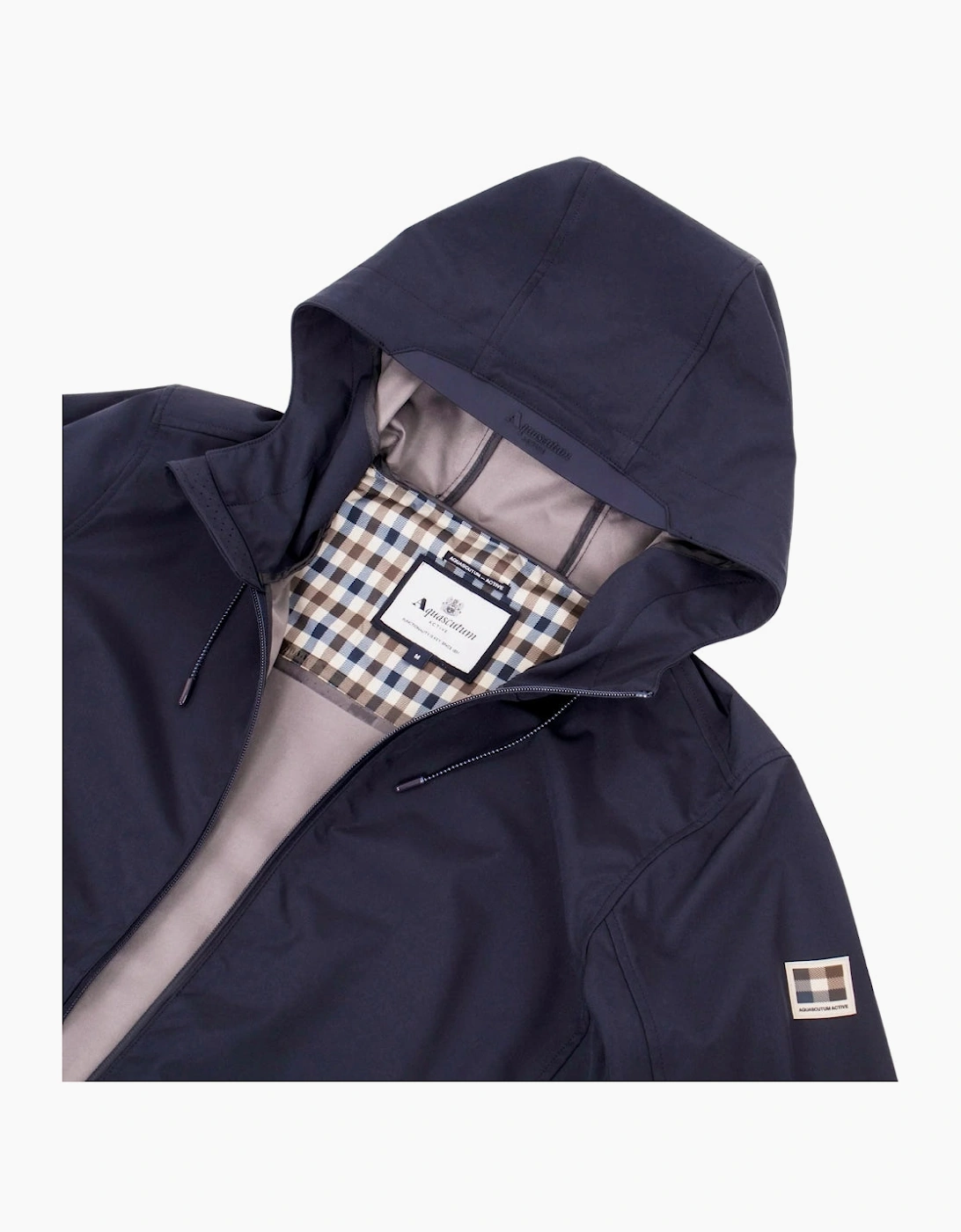 Active Navy Blue Shell Hybrid Hooded Jacket