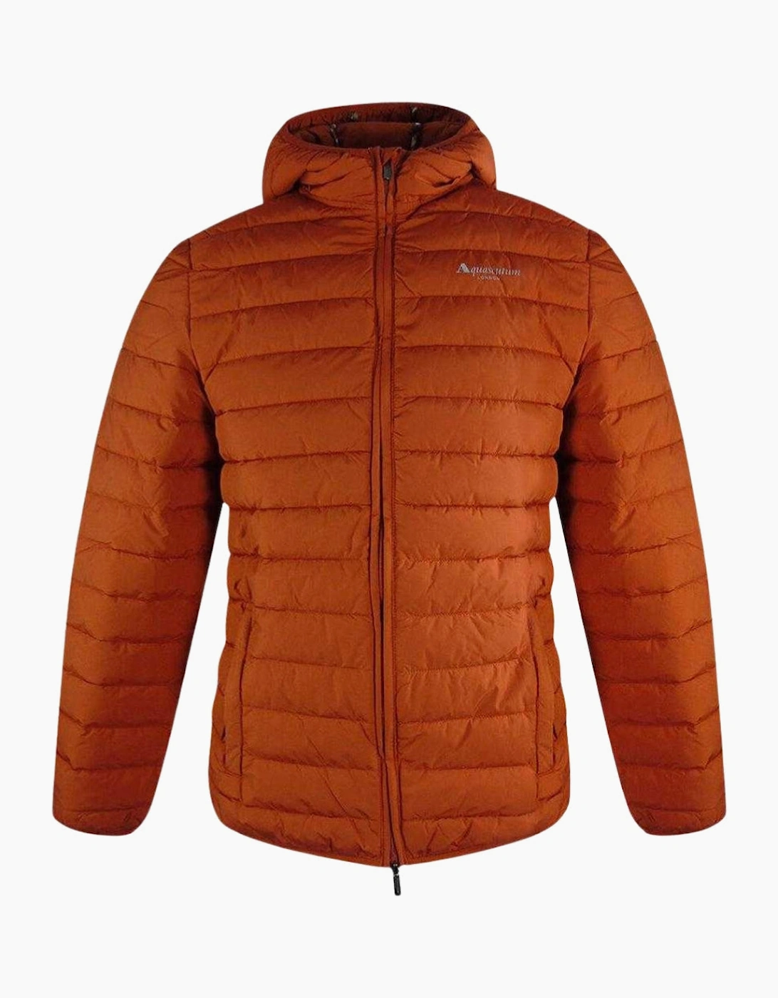 Aquascutum Men's Orange Active Rlg Active 100 Gr Winter Rust Hooded Jacket - Size: 38/Regular