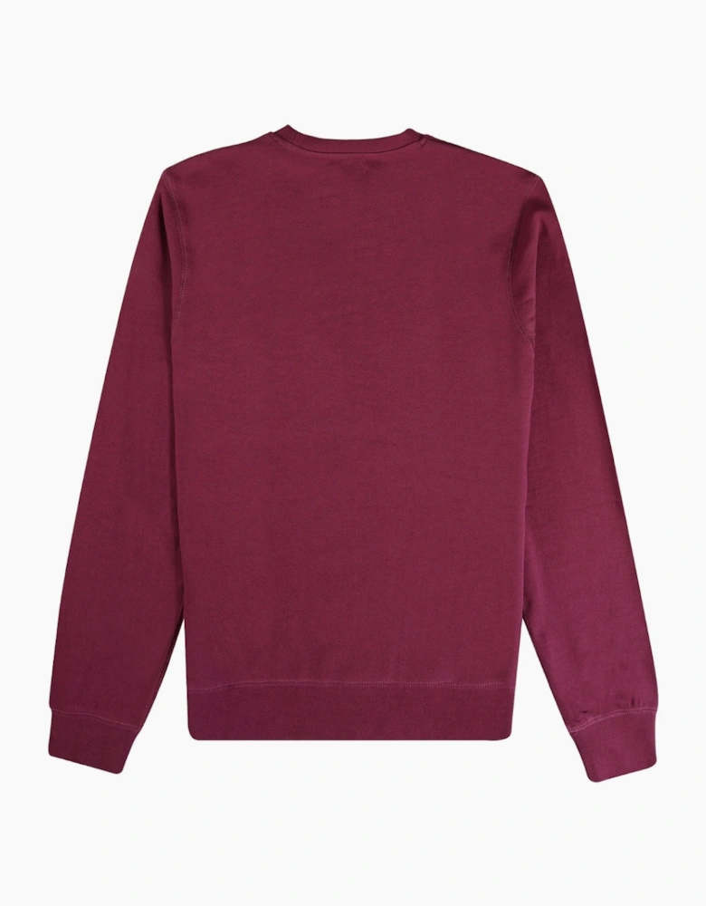 Active Big Logo Crew Neck Cordovan Red Sweatshirt