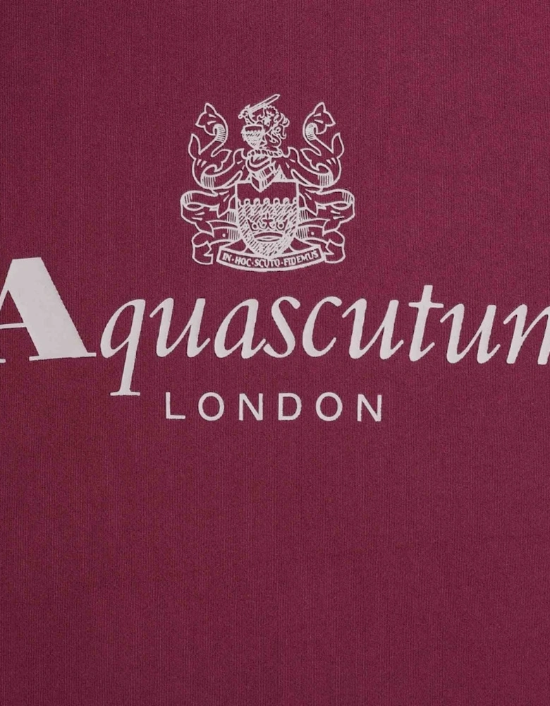 Active Big Logo Crew Neck Cordovan Red Sweatshirt