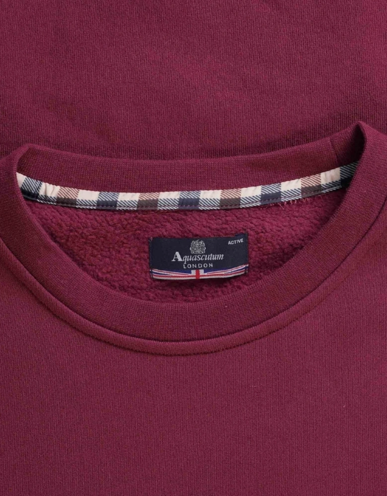 Active Big Logo Crew Neck Cordovan Red Sweatshirt