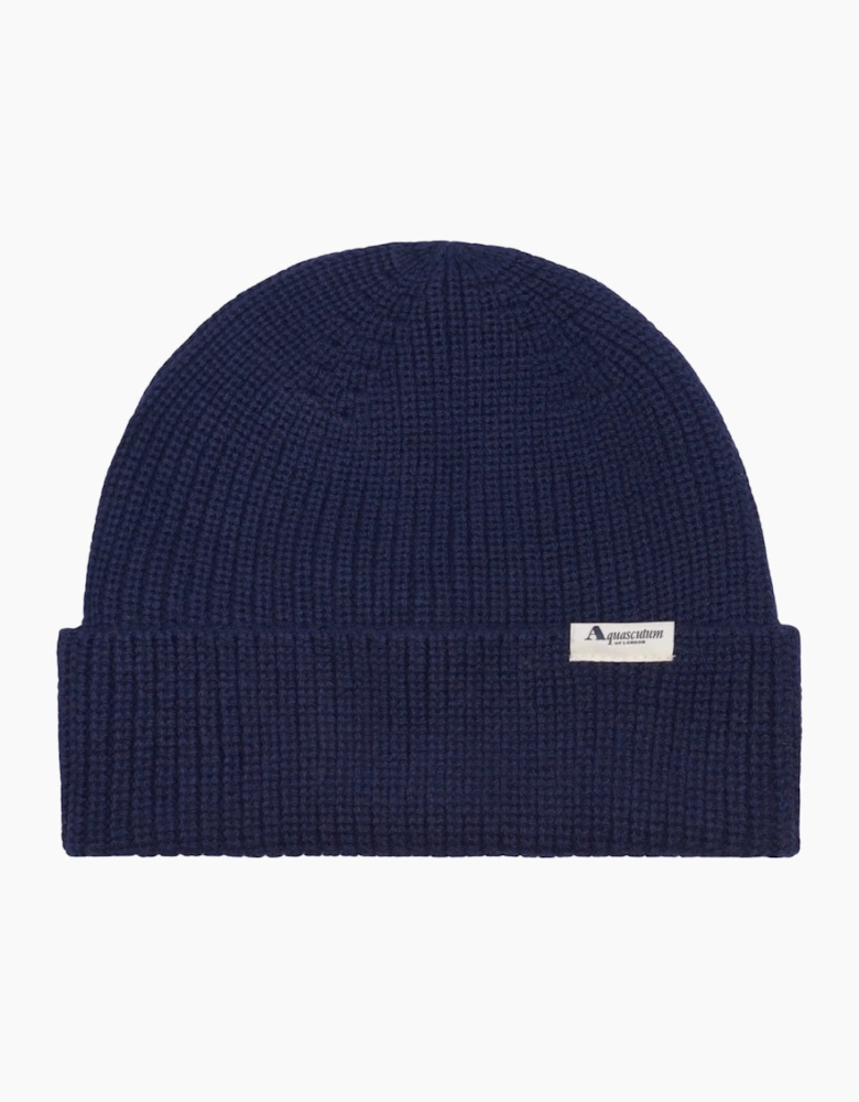 Active Logo Navy Blue Beanie Hat