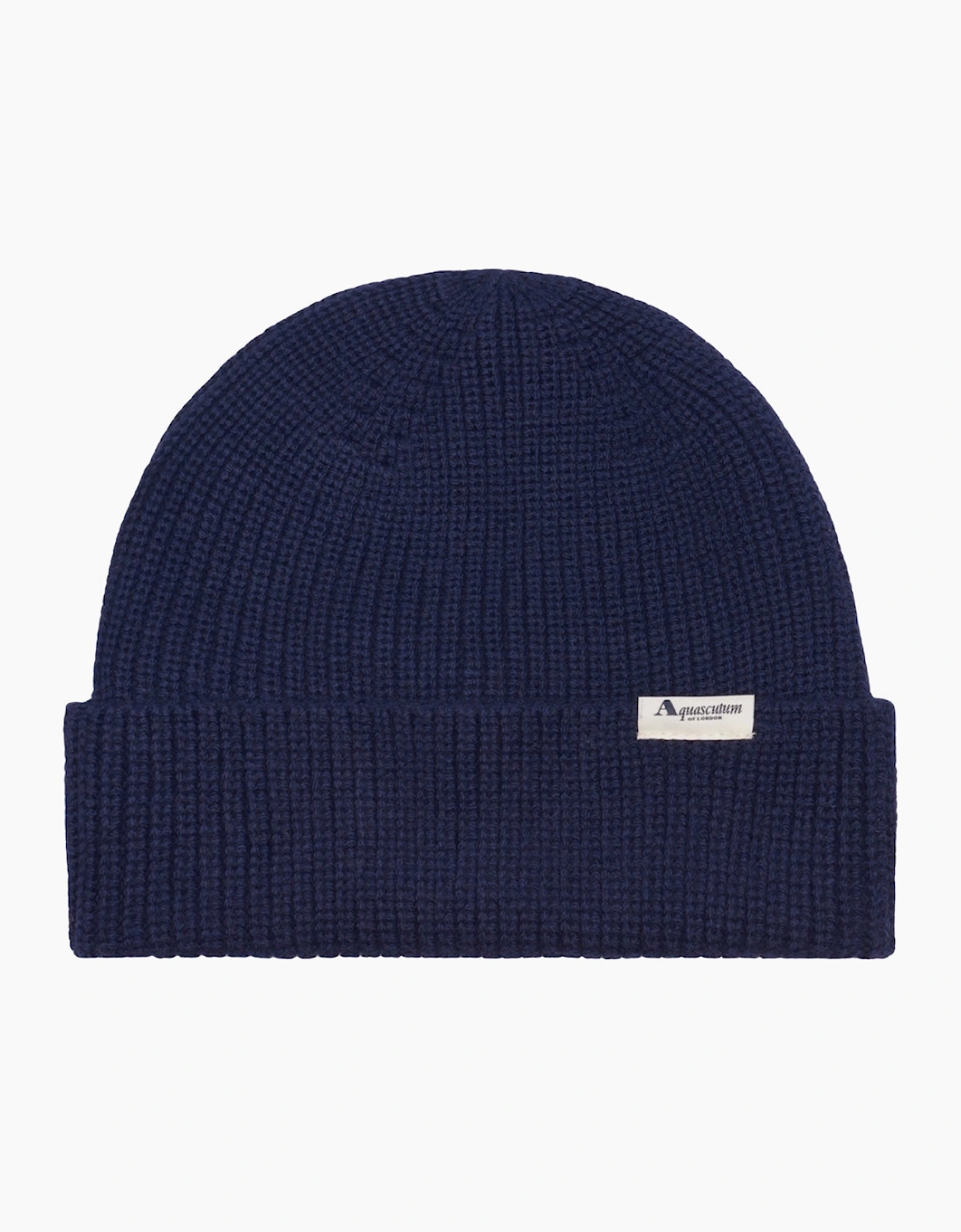 Aquascutum Men's Aquascutum Active Logo Navy Blue Beanie Hat