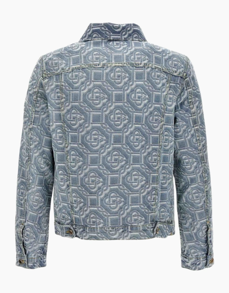 Classic Monogram Bleached Blue Denim Jacket