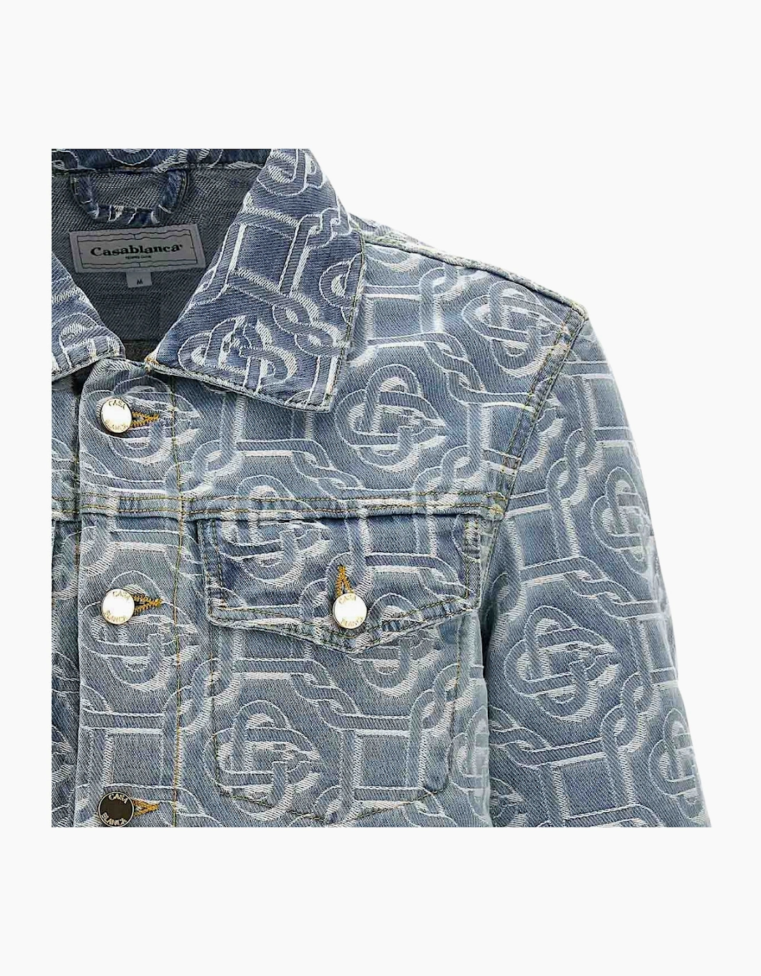 Classic Monogram Bleached Blue Denim Jacket