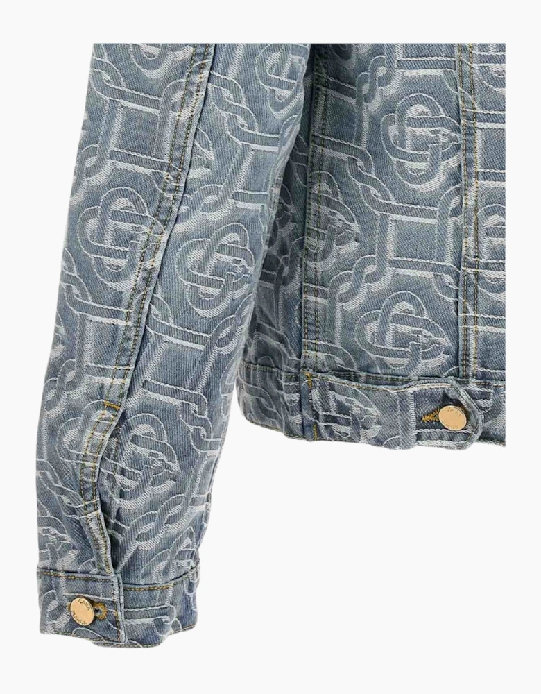 Classic Monogram Bleached Blue Denim Jacket