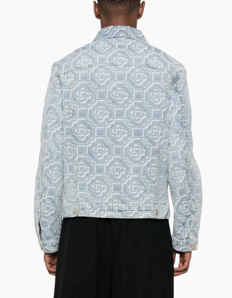 Classic Monogram Bleached Blue Denim Jacket