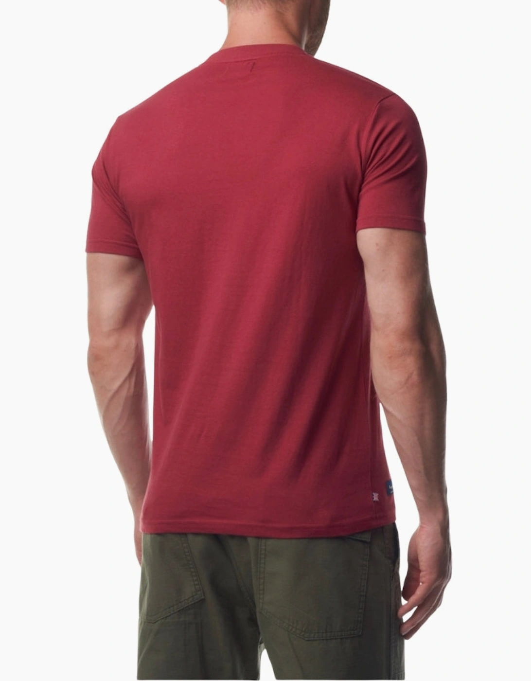 Active Beach Basic Big Logo Bordeaux Burgundy T-Shirt