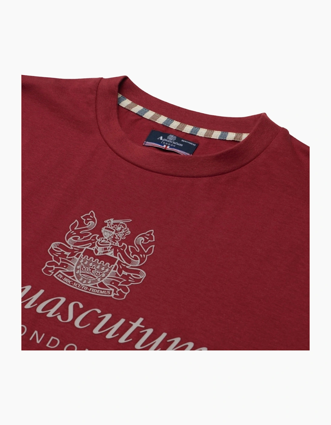 Active Beach Basic Big Logo Bordeaux Burgundy T-Shirt