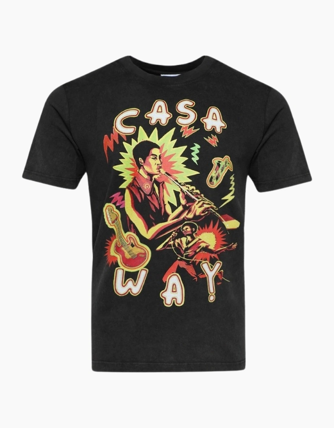Casablanca Music For The People Faded Black T-Shirt