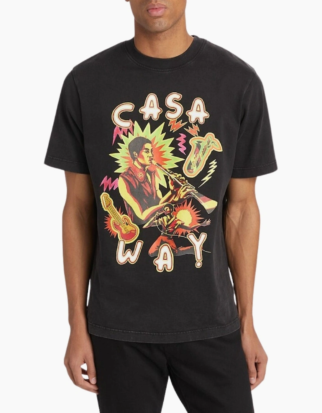 Casablanca Music For The People Faded Black T-Shirt